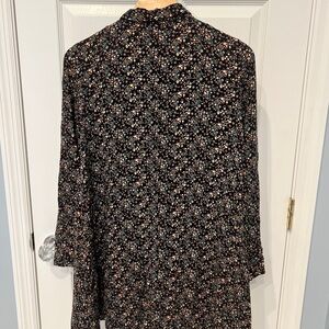 Zara Black Floral Long Sleeve Dress